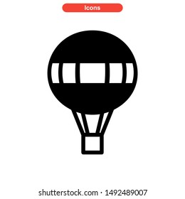 air balloon icon isolated sign symbol vector illustration - high quality black style vector icons
