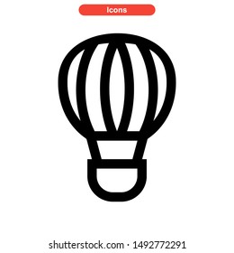 air balloon icon isolated sign symbol vector illustration - high quality black style vector icons
