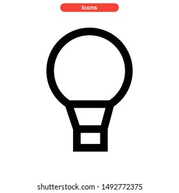 air balloon icon isolated sign symbol vector illustration - high quality black style vector icons
