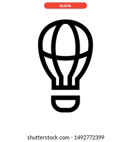 air balloon icon isolated sign symbol vector illustration - high quality black style vector icons
