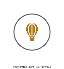 air balloon icon logo design template