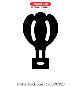 air balloon icon or logo isolated sign symbol vector illustration - high quality black style vector icons
