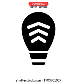 air balloon icon or logo isolated sign symbol vector illustration - high quality black style vector icons
