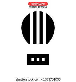 air balloon icon or logo isolated sign symbol vector illustration - high quality black style vector icons
