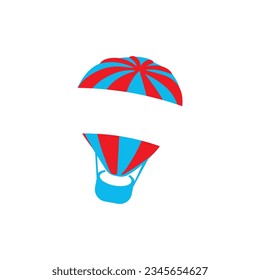 Air balloon icon logo vector illustration template design.