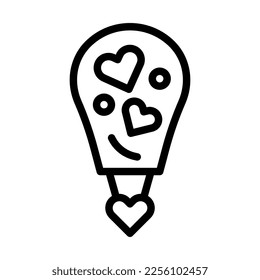 air balloon icon outline style valentine illustration vector element and symbol perfect. Icon sign from modern collection for web.