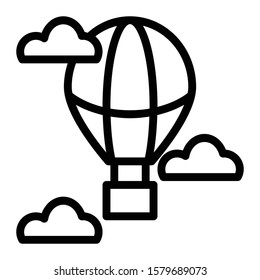 air balloon icon outline vector design