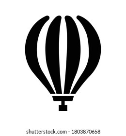 Air, balloon icon. Simple black vector on isolated white background