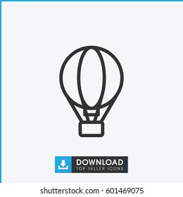 air balloon icon. simple outline air balloon vector icon. on white background.