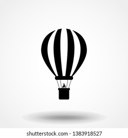 Air balloon icon, vector illustration. Flat design style. vector air balloon icon illustration isolated on white background, graphic design vector symbols. Eps10