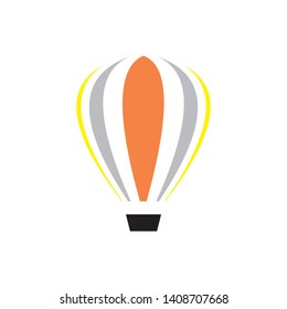 Air balloon icon, vector illustration. Flat design style. 