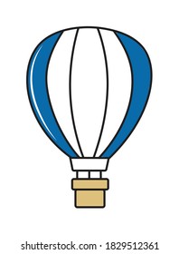 ilustración vectorial de icono de globo de aire. El símbolo de un viaje turístico