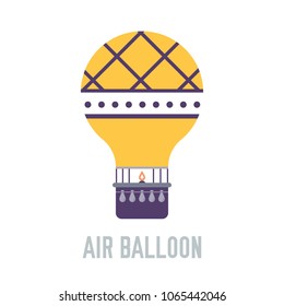 Air balloon icon vector. Air balloon sign on white background. Air balloon icon for web and app