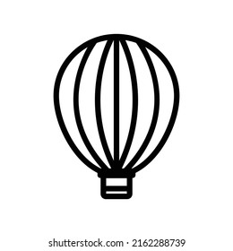 Air balloon icon vector. Transportation, Air vehicle. line icon style. Simple design illustration editable