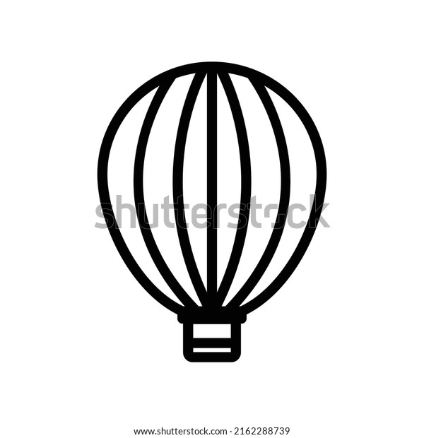 Air balloon icon\
vector. Transportation, Air vehicle. line icon style. Simple design\
illustration editable