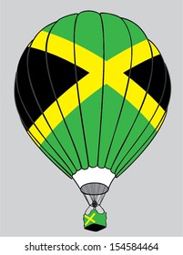 air balloon Jamaican  flag