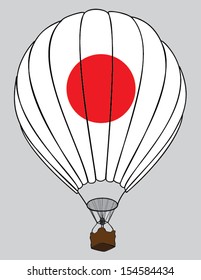 air balloon japanese  flag