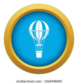 Air balloon journey icon blue vector isolated on white background for any design