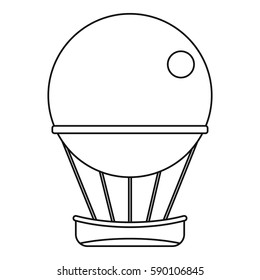 Air balloon journey icon. Outline illustration of air balloon journey vector icon for web