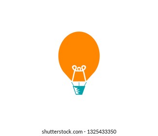 Air Balloon and light bulb logo design