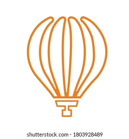 Air, balloon line icon. Simple outline vector on isolated white background