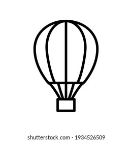 Air balloon line icon. Travel outline symbol. Vector isolated on white