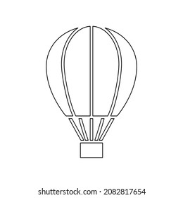 Air balloon line icon. Travel outline symbol. Vector isolated on white