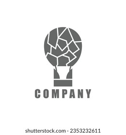 air balloon logo abstract vector