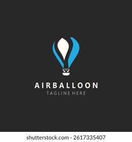 Air balloon logo creative design air transport symbol template simple illustration