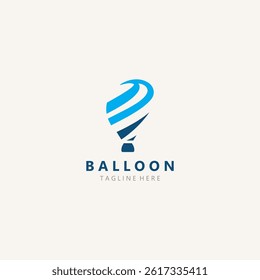 Air balloon logo creative design air transport symbol template simple illustration