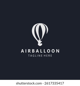 Air balloon logo creative design air transport symbol template simple illustration