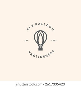 Air balloon logo creative design air transport symbol template simple illustration