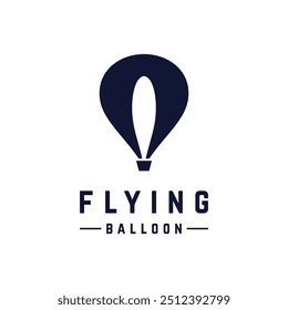 Design de logotipo de balão de ar com ilustração creative ideas.vetor.