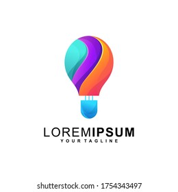 air balloon logo design vector premium