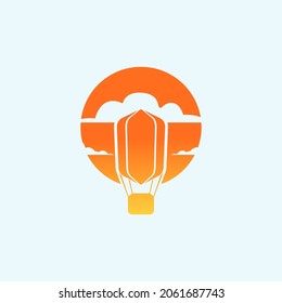 The air balloon logo with a diamond shape becomes a logo that is suitable for your travel or vacation business logo