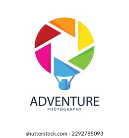 air balloon logo icon illustration vector template design
