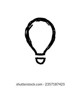 Air balloon logo icon sign Hand drawn ink sketch Scrapbook decorative element Cartoon doodle design Children's style Fashion print clothes apparel greeting invitation card cover flyer poster banner ad