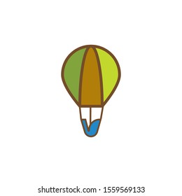 air balloon logo template design