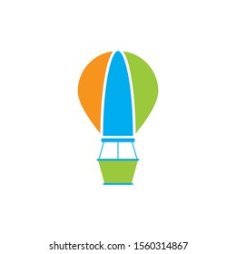 air balloon logo template design