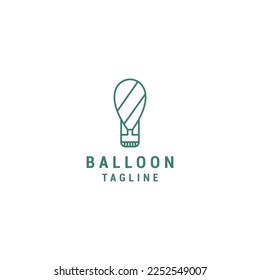 Air balloon logo vector icon design template