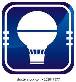 Air Balloon - on blue button