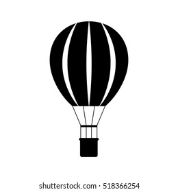 Air balloon on white background