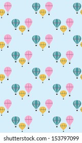 air balloon seamless pattern design. vector illustration