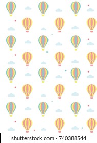 air balloon seamless pattern design. vector illustration