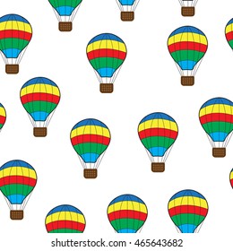 Air Balloon seamless texture, balloon background, wallpaper. Vector illustration