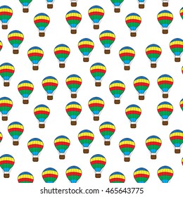 Air Balloon seamless texture, balloon background, wallpaper. Vector illustration