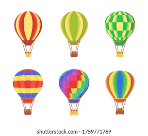 Air Balloon Set Clip Art vector illustration