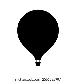 Air balloon  silhouette vector icon sign symbol illustration design