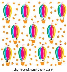 air balloon simple color vector design