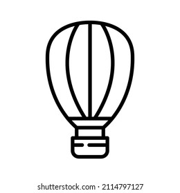 air balloon, Simple Icon Design, editable stroke
